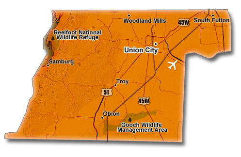 Obion County, TN Map