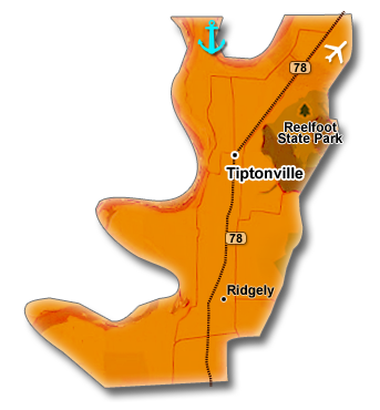 Lake County, TN Map